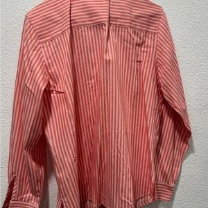 Foxcroft, size 10, wrinkle free, salmon color, long sleeve blouse